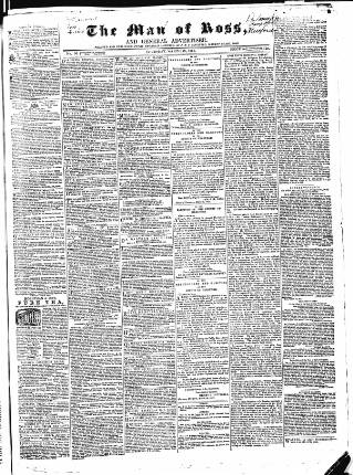 cover page of Man of Ross and General Advertiser published on March 19, 1857