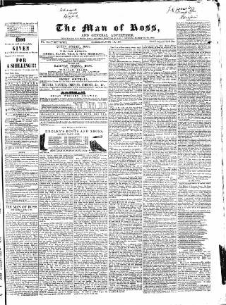cover page of Man of Ross and General Advertiser published on June 18, 1857
