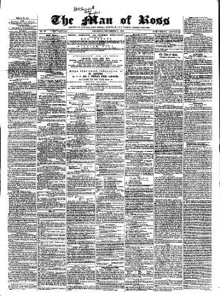 cover page of Man of Ross and General Advertiser published on September 17, 1863
