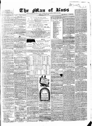 cover page of Man of Ross and General Advertiser published on May 4, 1865