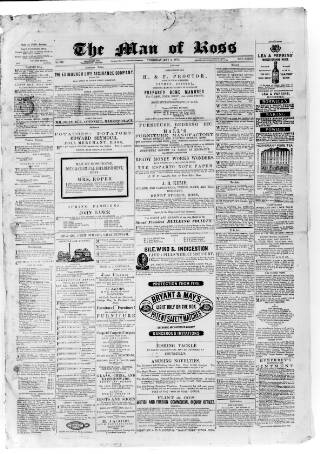 cover page of Man of Ross and General Advertiser published on May 2, 1872