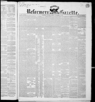 cover page of Glasgow Gazette published on December 14, 1844