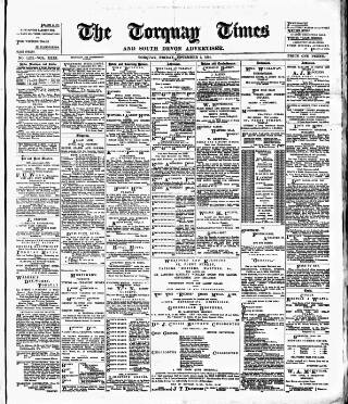cover page of Torquay Times and South Devon Advertiser published on November 2, 1894