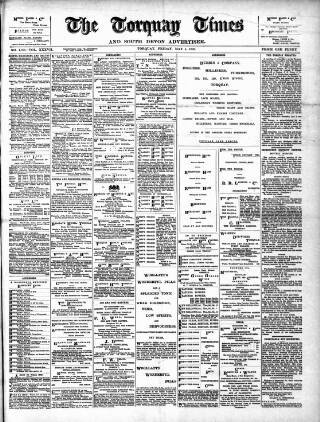 cover page of Torquay Times and South Devon Advertiser published on May 4, 1900