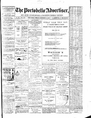 cover page of Portobello Advertiser published on December 14, 1877