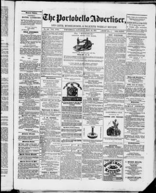 cover page of Portobello Advertiser published on March 19, 1881