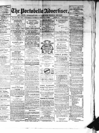 cover page of Portobello Advertiser published on February 2, 1884