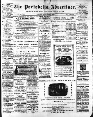 cover page of Portobello Advertiser published on June 18, 1886