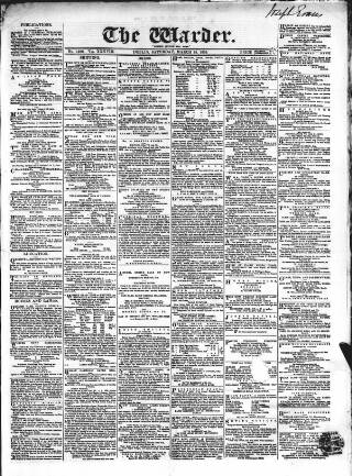 cover page of Warder and Dublin Weekly Mail published on March 19, 1859