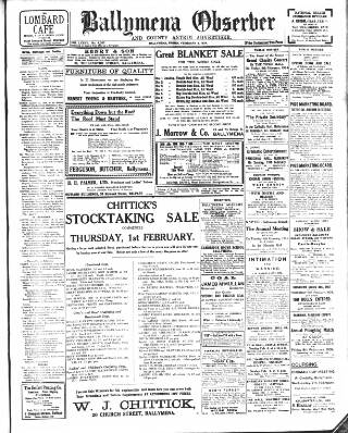 cover page of Ballymena Observer published on February 2, 1934