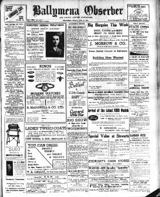 cover page of Ballymena Observer published on June 18, 1937