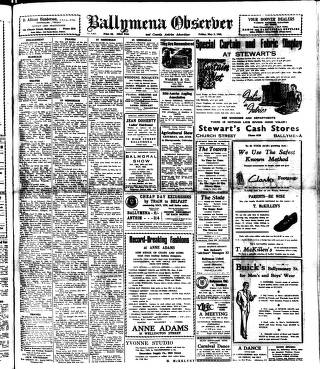 cover page of Ballymena Observer published on May 2, 1958