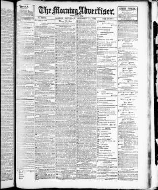 cover page of Morning Advertiser published on December 14, 1912