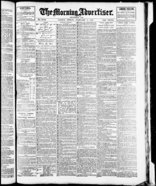 cover page of Morning Advertiser published on February 2, 1917