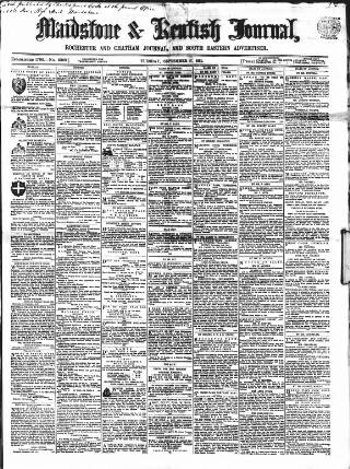 cover page of Maidstone Journal and Kentish Advertiser published on September 17, 1861