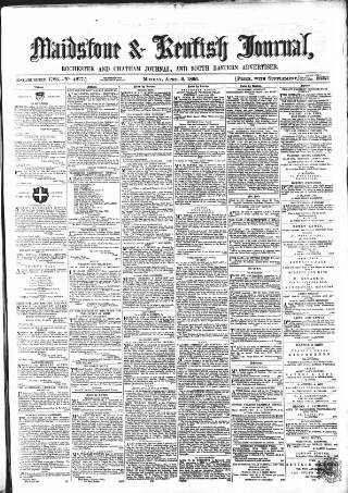cover page of Maidstone Journal and Kentish Advertiser published on April 2, 1866