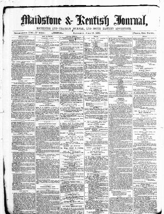 cover page of Maidstone Journal and Kentish Advertiser published on June 18, 1881
