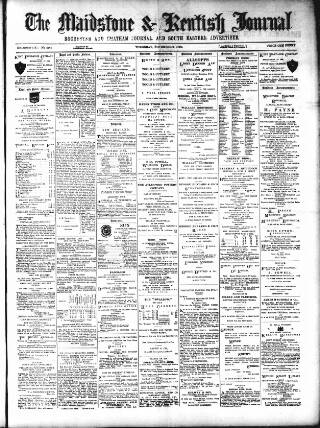 cover page of Maidstone Journal and Kentish Advertiser published on November 2, 1899