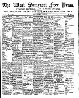 cover page of West Somerset Free Press published on June 18, 1892