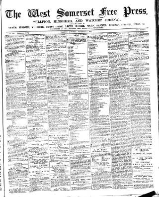 cover page of West Somerset Free Press published on November 2, 1895