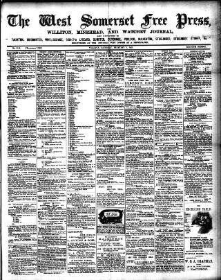 cover page of West Somerset Free Press published on February 2, 1901