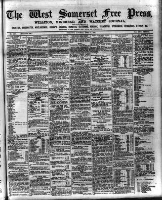 cover page of West Somerset Free Press published on April 4, 1908