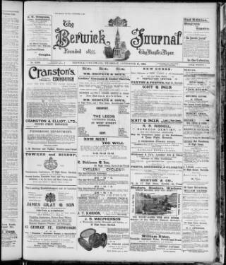 cover page of Illustrated Berwick Journal published on September 17, 1903