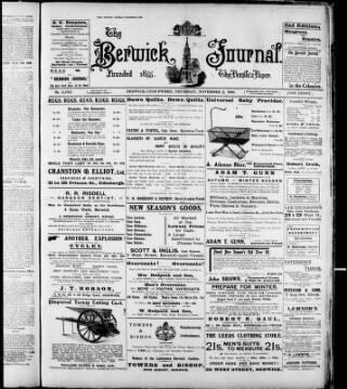 cover page of Illustrated Berwick Journal published on November 2, 1905