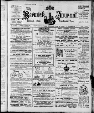 cover page of Illustrated Berwick Journal published on June 18, 1908