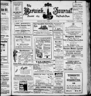 cover page of Illustrated Berwick Journal published on August 2, 1923