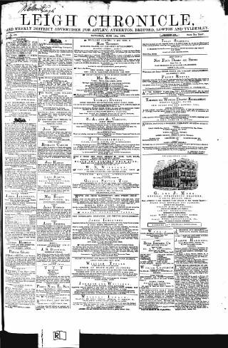 cover page of Leigh Chronicle and Weekly District Advertiser published on June 18, 1864