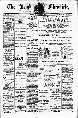 cover page of Leigh Chronicle and Weekly District Advertiser published on November 2, 1900