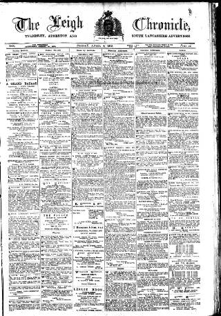 cover page of Leigh Chronicle and Weekly District Advertiser published on April 4, 1913