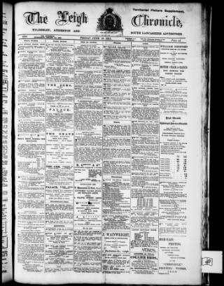 cover page of Leigh Chronicle and Weekly District Advertiser published on June 18, 1915