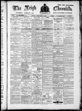 cover page of Leigh Chronicle and Weekly District Advertiser published on February 2, 1917