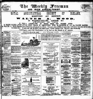 cover page of Weekly Freeman's Journal published on August 2, 1879