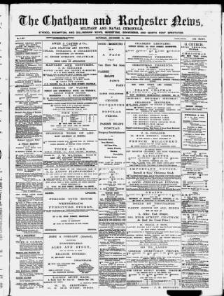 cover page of Chatham News published on December 14, 1889