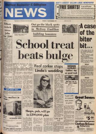 cover page of Chatham News published on September 17, 1971