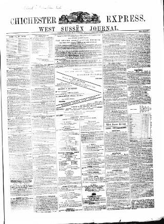 cover page of Chichester Express and West Sussex Journal published on February 2, 1869