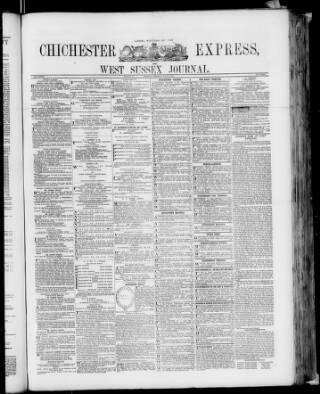 cover page of Chichester Express and West Sussex Journal published on June 18, 1895