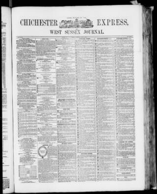 cover page of Chichester Express and West Sussex Journal published on September 17, 1895