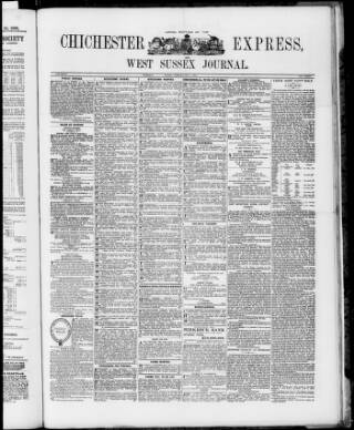 cover page of Chichester Express and West Sussex Journal published on August 2, 1898