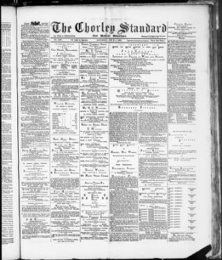 cover page of Chorley Standard and District Advertiser published on June 1, 1889