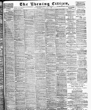 cover page of Glasgow Evening Citizen published on August 2, 1883