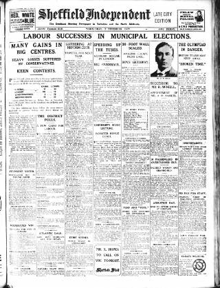 cover page of Sheffield Independent published on November 2, 1927