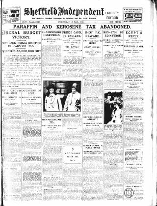 cover page of Sheffield Independent published on May 2, 1928