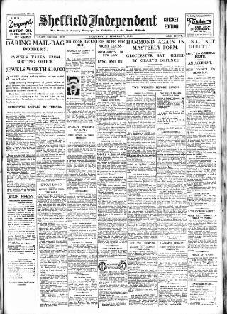 cover page of Sheffield Independent published on February 2, 1929