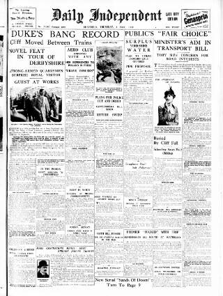 cover page of Sheffield Independent published on May 4, 1933