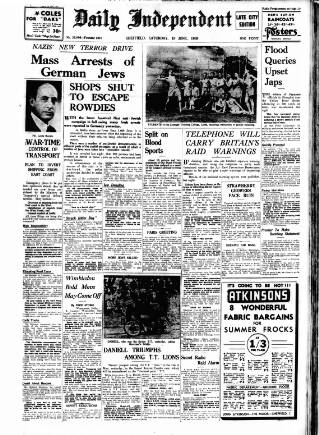 cover page of Sheffield Independent published on June 18, 1938