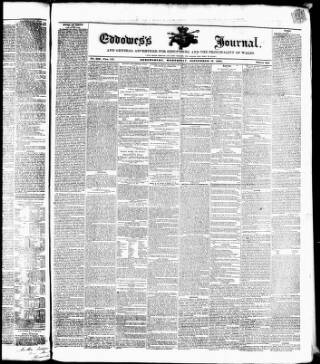 cover page of Eddowes's Shrewsbury Journal published on September 17, 1851